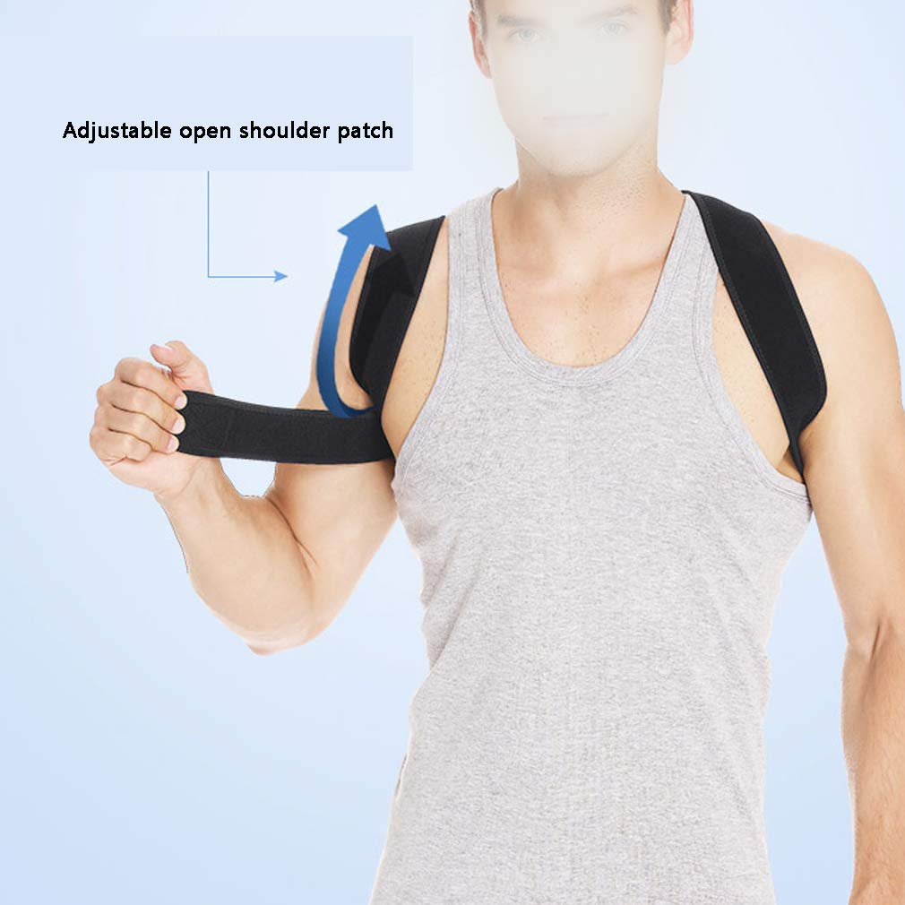 Bene Regolabile Fascia Posturale Spalle, Supporto Traspirante Migliorare Postura Correzione Che Fornisce Sollievo dal Dolore per Il Collo Schiena Spalle Unisex, S