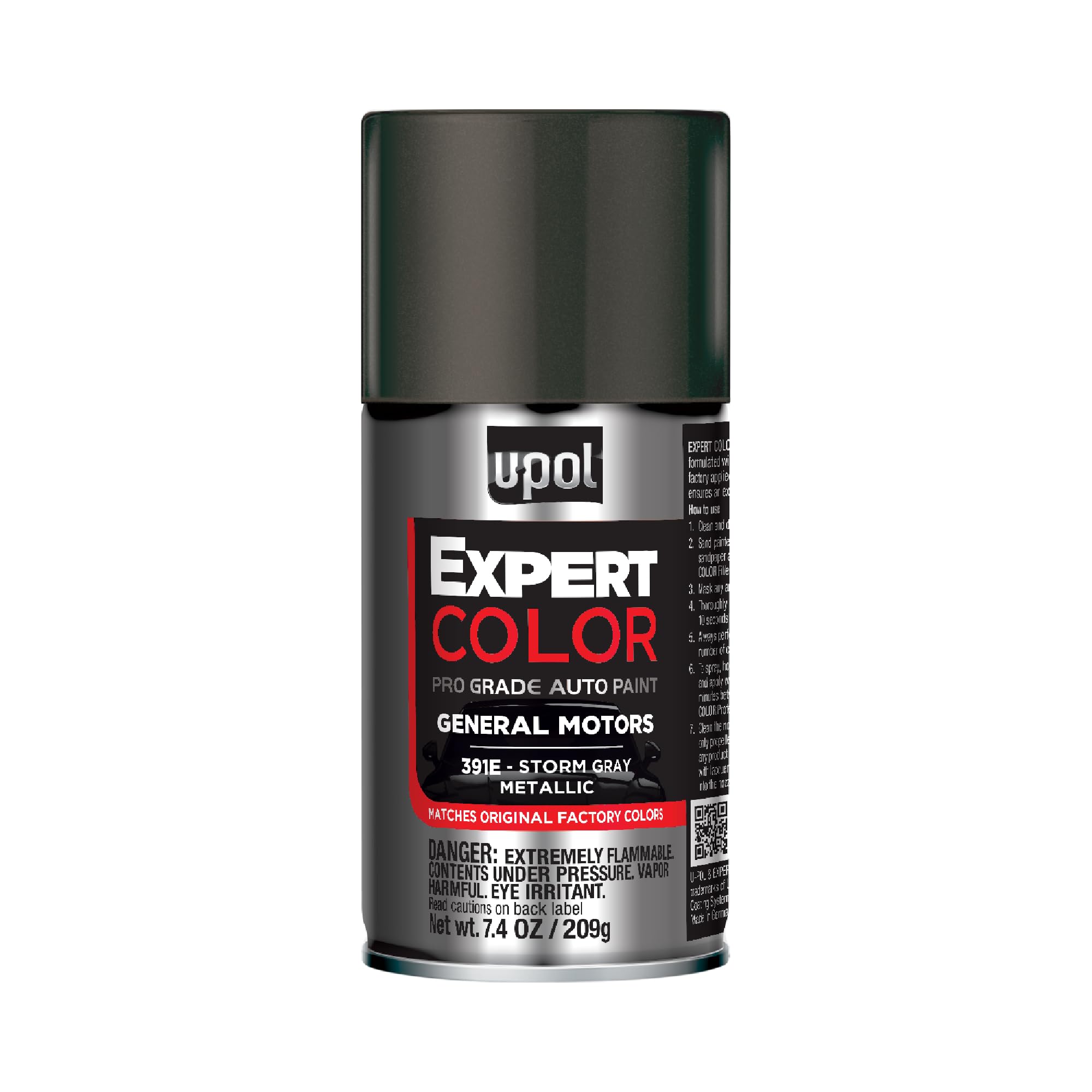 U-POL Expert Color, For General Motors 391E, Automotive Spray Paint, Professional Grade, Easy-To-Use, Storm Gray Metallic