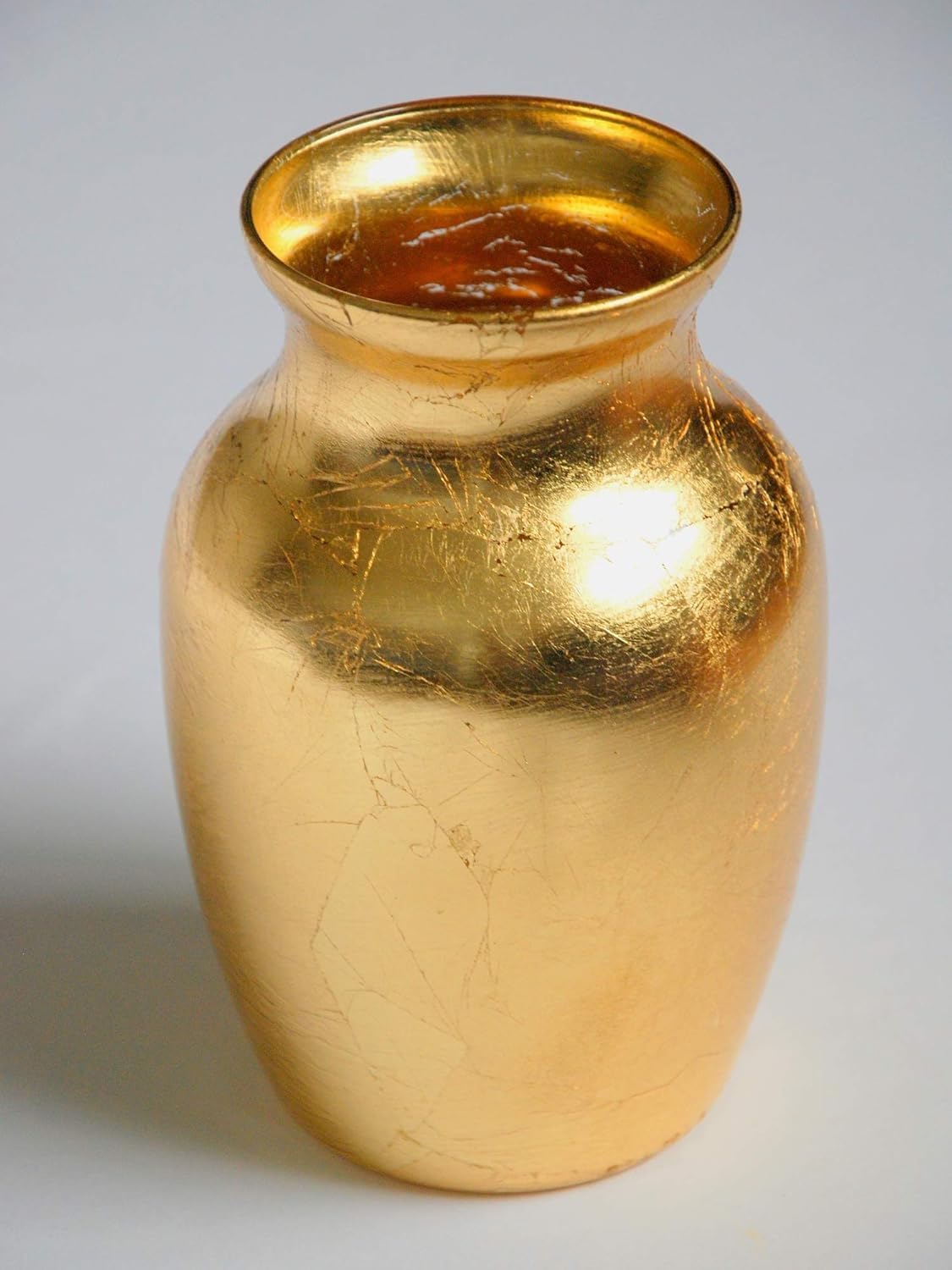 Red Pomegranate Gilt Vase, One Size, Gold