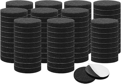 uxcell 100 almohadillas de fieltro para muebles, redondas, 3/4 pulgadas, autoadhesivas, antideslizantes, antiarañazos, para sofá, gabinete, silla,
