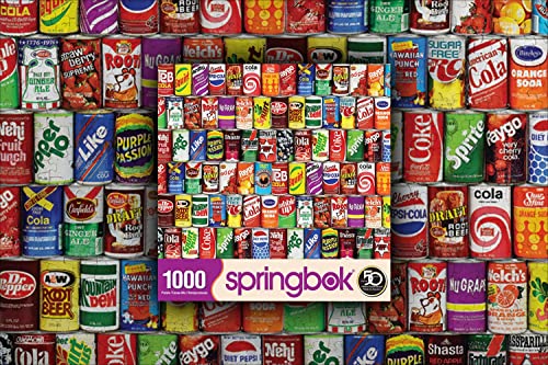 Springbok 33-10835 Retro Refreshments - 1000 Piece Jigsaw Puzzle- Vintage Soft Drink Can Collage To Challenge Your Brain thumb #7