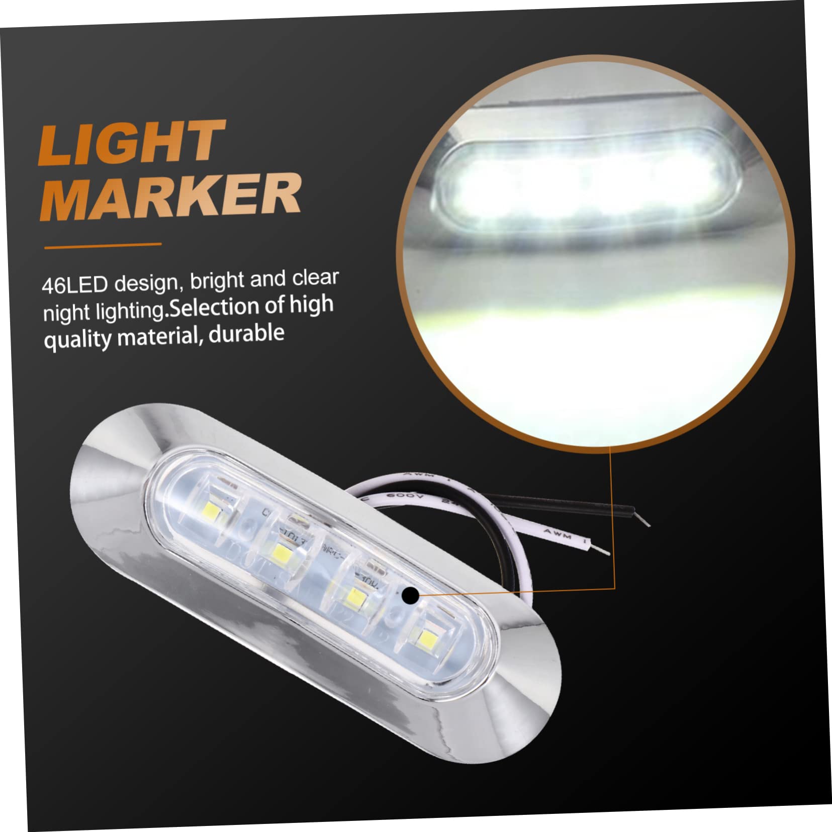 Gatuida 2 Set Di Di Posizione Laterali A Led Per Camioncino 10-30 V Basso Consumo Energetico Robuste Per La Sicurezza Notturna 4 Pezzi * 2