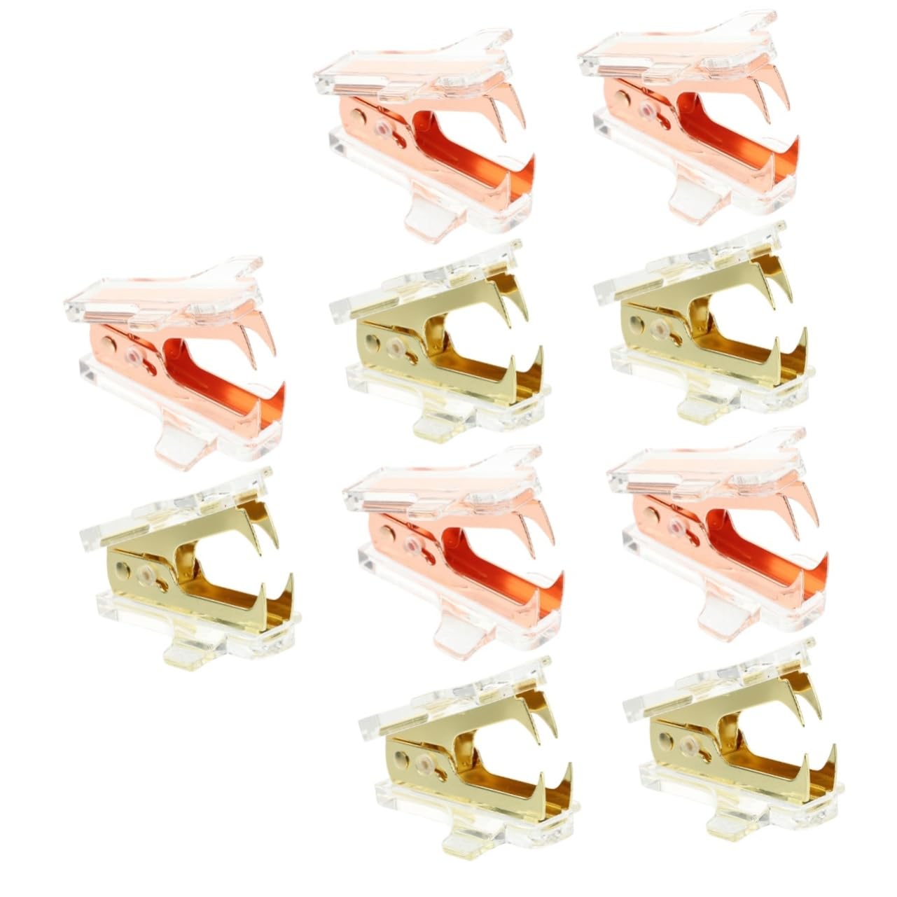 OSALADI 5 Set Aircraft Styling Unghia Ufficio Dispositivo Di Rimozione Della Cucitrice Strumenti Per La Rimozione Dei Punti Metallici Levapunti Portatile Acrilico 2 Pezzi * 5