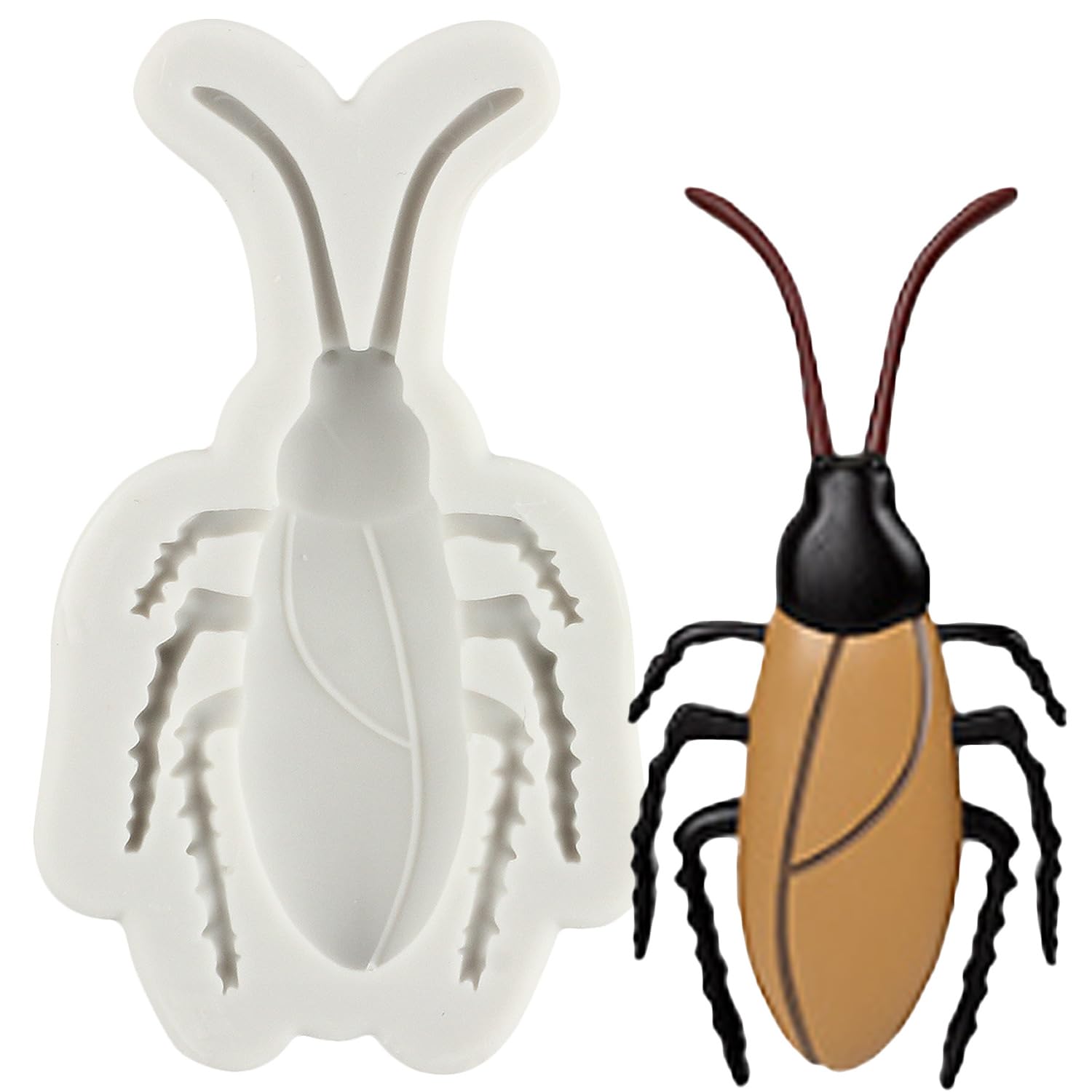 MINFEIDMS Cockroach Silicone Fondant Mold - Insect Cake Decoration Mold For Chocolate, Candy, Gum Paste