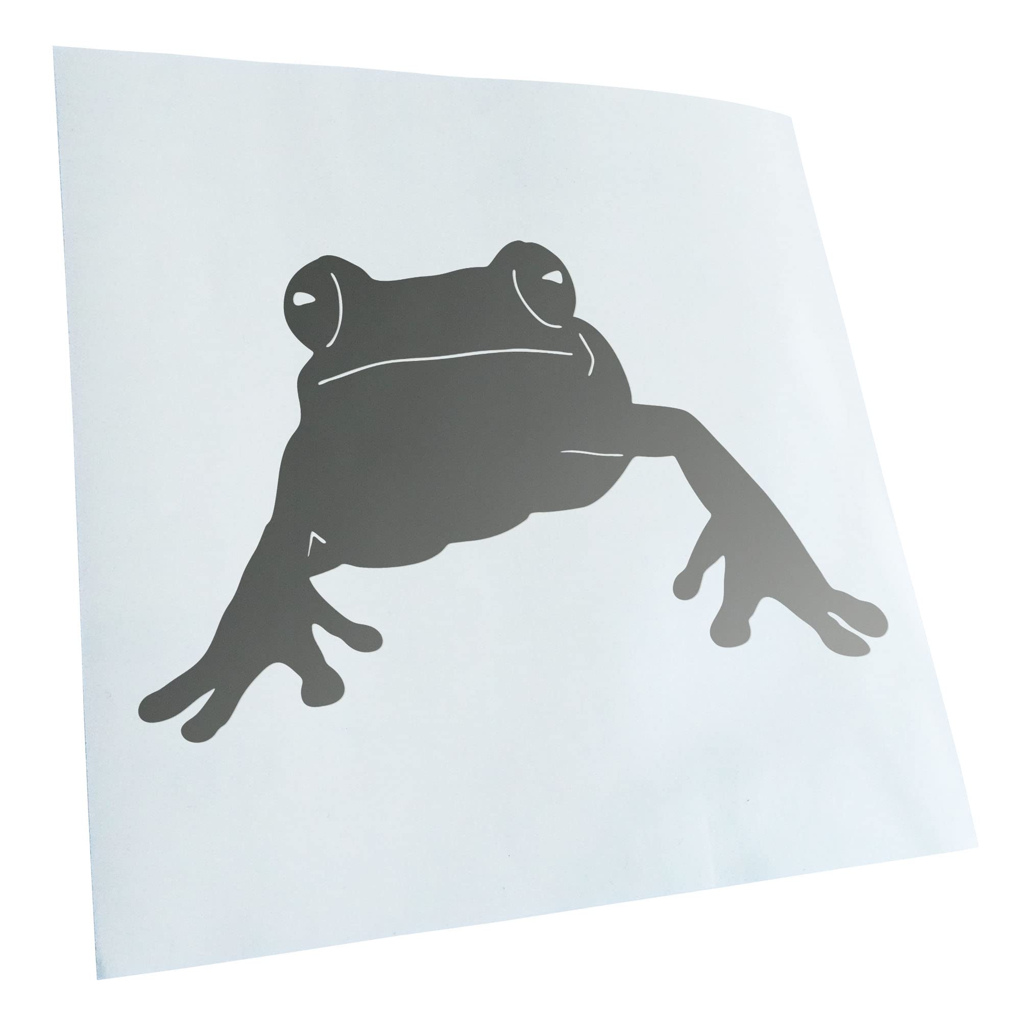 Kiwistar - Car Sticker - Silver - 60 x 38 cm Frog Frog Pond - Rear Window Car Sticker Weatherproof for Car Truck Moped Truck - Sticker Exterior Self-Adhesive Tuning Accessories for Window Vehicle