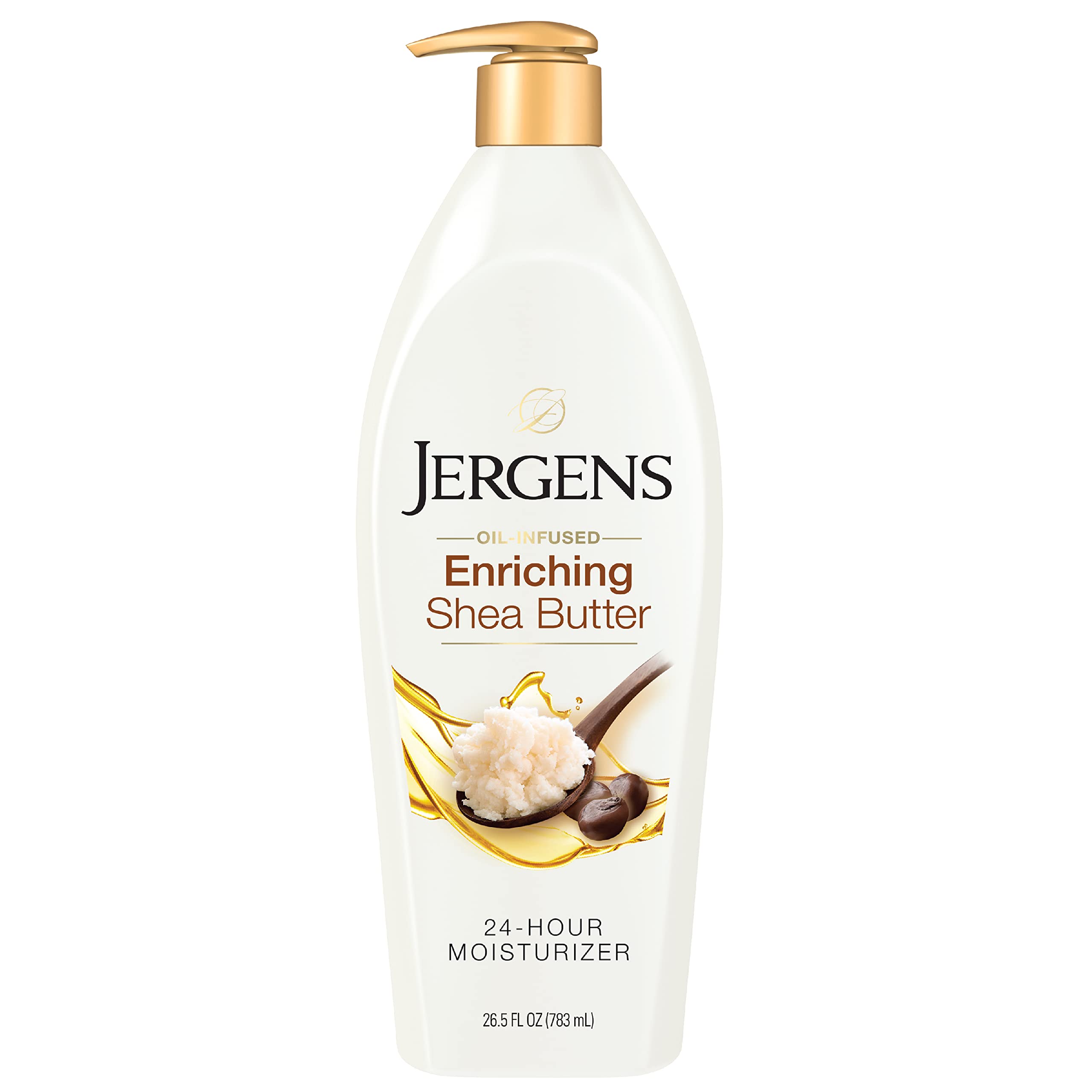 Jergens Shea Butter Deep Conditioning Moisturizer, 26.5 Ounces, 3X More Radiant Skin, with Pure Shea Butter, Dermatologist Tested (Packaging May Vary)