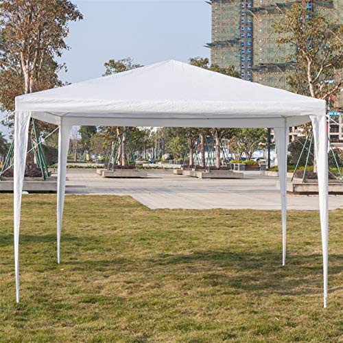 Carpa impermeable 3 x 3 m con tubos de hierro blancos miniatura 3