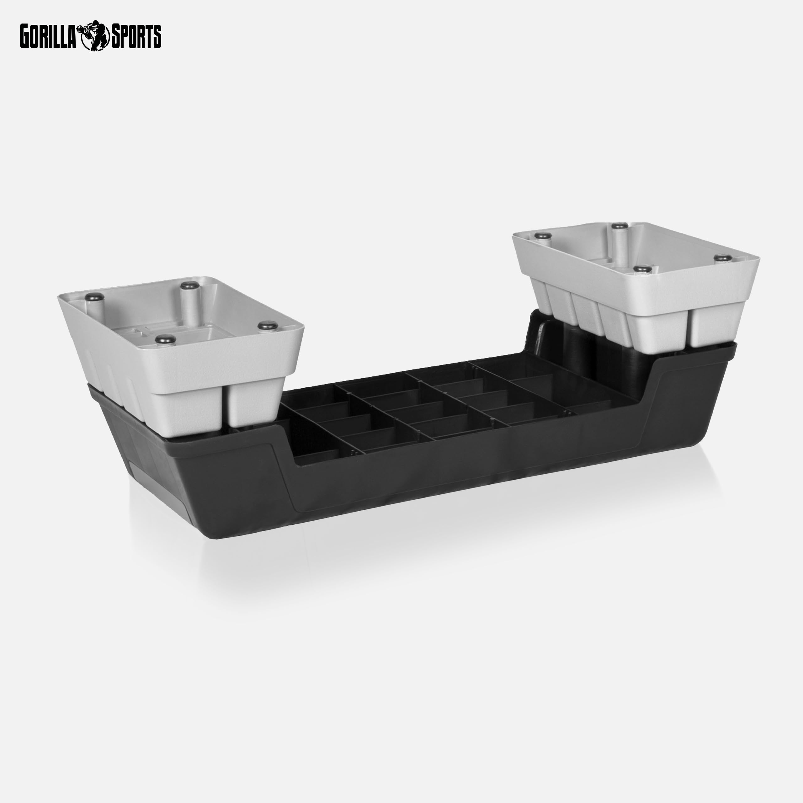 GORILLA SPORTS® Stepper d'Aérobic - Hauteur Réglable en 3 Niveaux, Antidérapant, Jusqu'à 200/300kg, Gris/Noir, XS/XL - Step Board, Planche de Step, Exercice, pour la Maison, Fitness, Cardio, Yoga, Gym