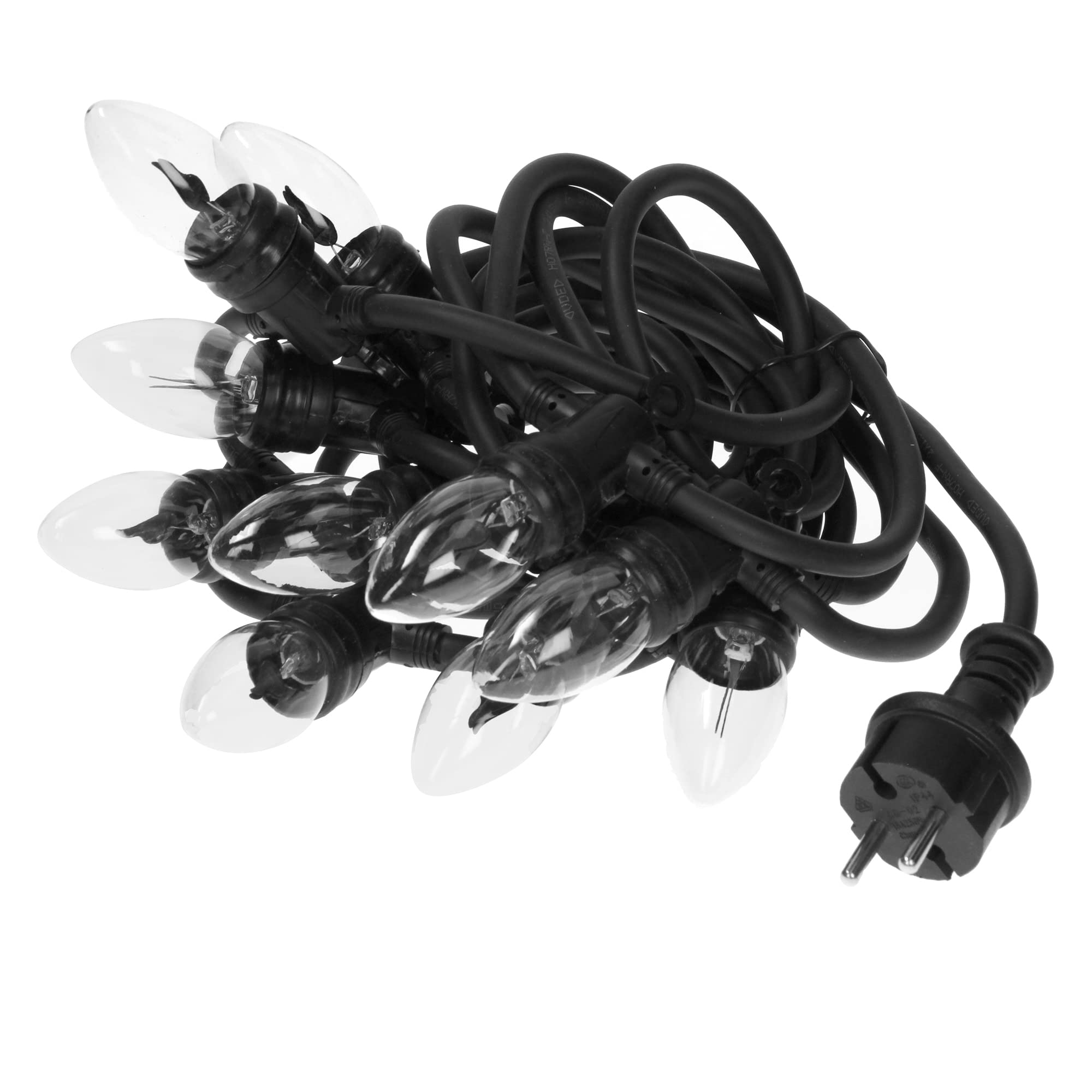 ECD Germany Halloween Cadena De Luces Para Exterior 360 cm Con 10 Bombillas Blanco Cálido E14 Efecto Llama Resistente A La Intemperie IP44 Iluminación Para Navidad Guirnalda Terraza Fiesta Decoración