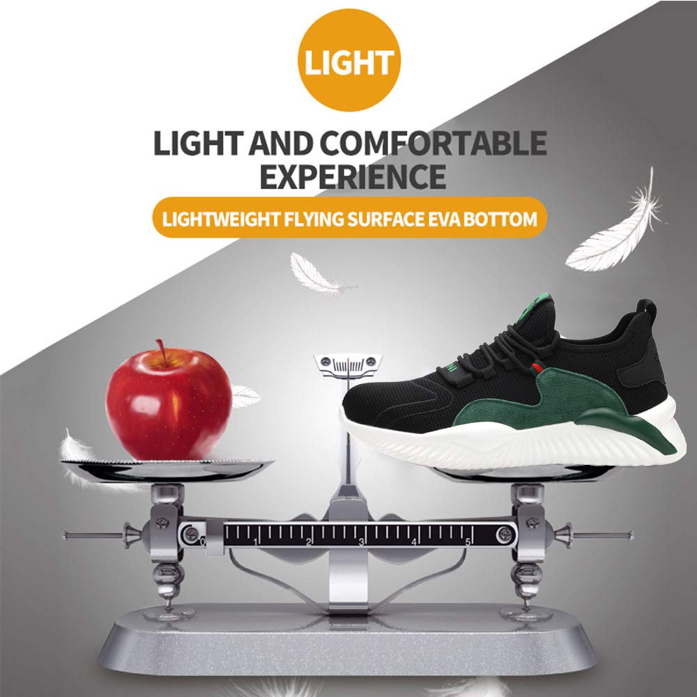 Scarpe Antinfortunistiche Uomo Donna Safety Shoes Punta in Acciaio Leggere Scarpe da Lavoro Traspiranti Sneakers Antinfortunistiche
