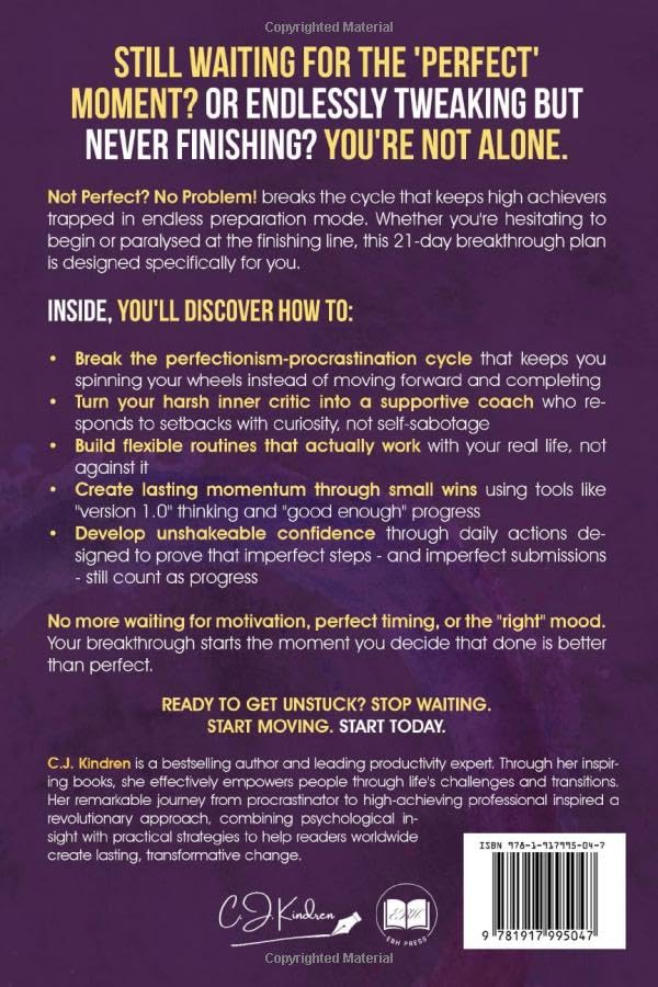 Not Perfect? No Problem!: Get Unstuck, Stop Procrastinating, and Beat Perfectionism: a 21-Day Breakthrough! (The Action Accelerator Series) - Image 2