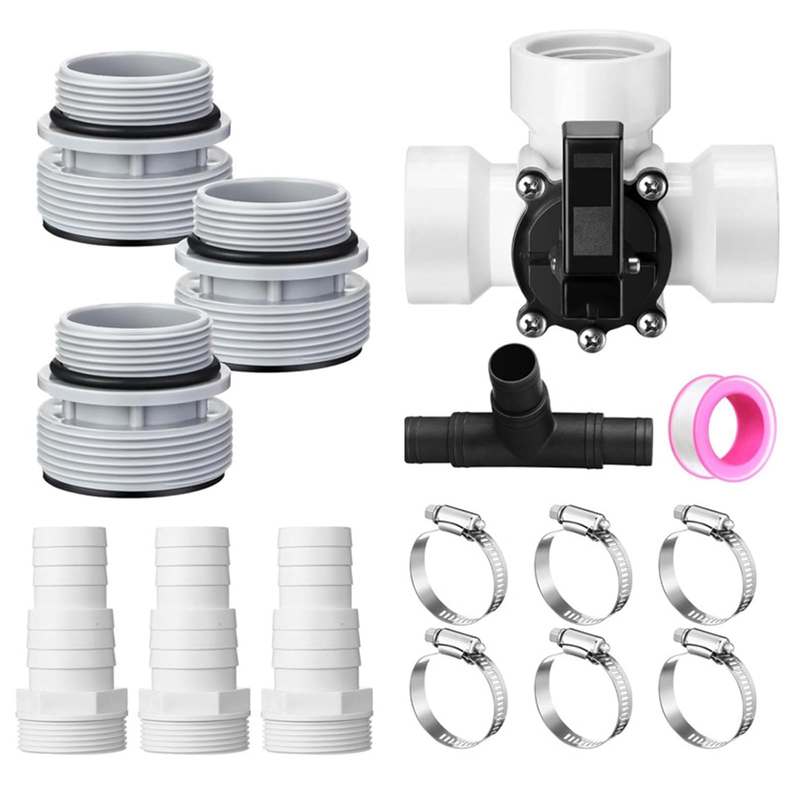 Generisch Kit de vannes de déviation de piscine avec adaptateur de tuyau