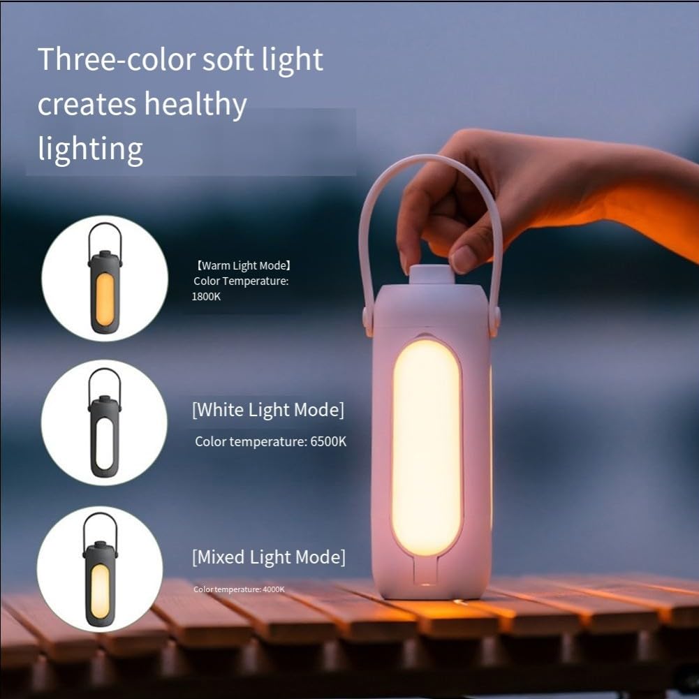 Luce da campeggio, multifunzionale per esterni, 10000 mA, LED espandibile, ricaricabile per campeggio e attività all'aperto (grigio 10000mA)