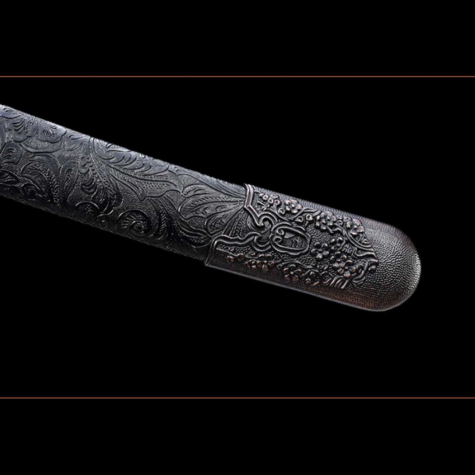 Bokken 110cm,Espada samurái de bambú natural con tallado,Hecha a mano Espada samurái madera,Vaina madera forrada en cuero sintético,Katana de madera para entrenamiento,exhibición,cosplay fiestas