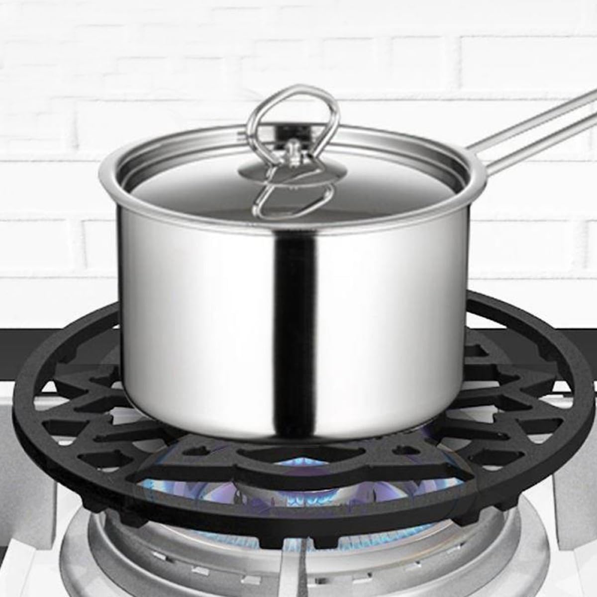 Cast Iron Wok Rack with Four and Five Claws, Non-Slip Metal Wok Ring for Gas and Electric Stoves, Kitchen Pot Support Holder for Home Cooking