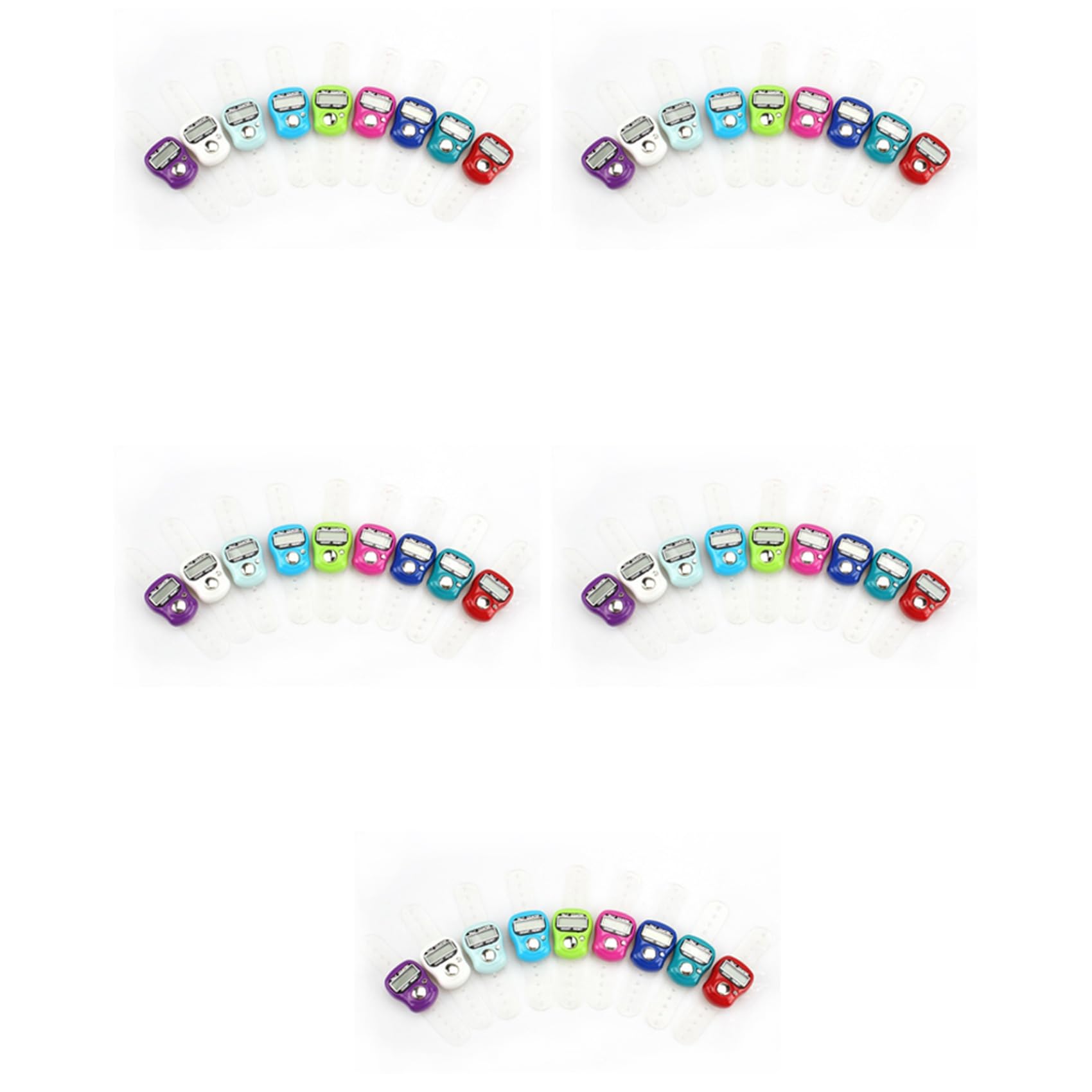 Jnchdghwa Random Color 5X Lcd Electronic Finger Hand Ring Knitting Row Tally Counter Pedometer Digital Hand Tally Counter