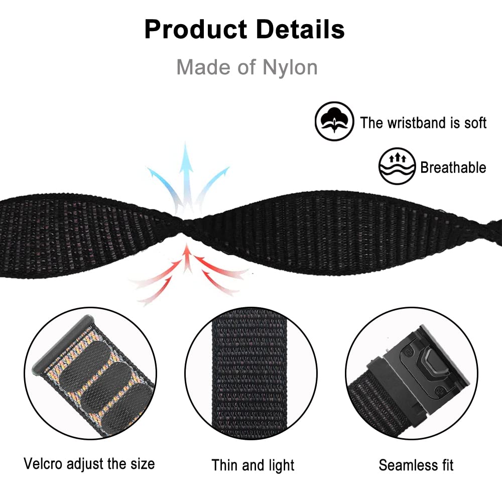 Niboow Strap QuickFit 20mm for Garmin Fenix 7S Pro Solar/Garmin Epix 2 Pro 42mm - Image 2