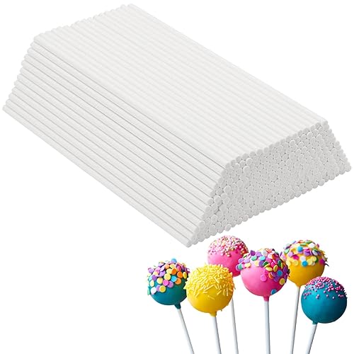 Miniatura 1 de 200 palitos de papel blanco de 6 pulgadas, palitos de lechón de papel, palitos de pastel para decoración de pasteles, chocolate, galletas, caramelo