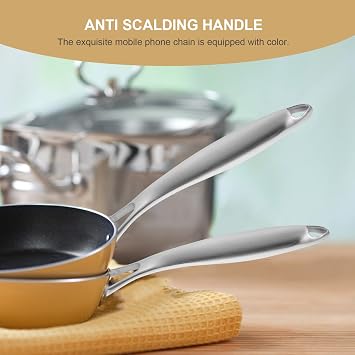 Luxshiny Pan Handle Replacement Stainless Steel Saucepan Handles Bakelite Pot Handle Frying Pan Grip Cookware Accessories for Kitchen