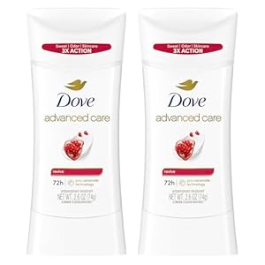 Dove Advanced Care Antiperspirant Deodorant for Women Twin Pack Revive 72 hour sweat and odor protection 2.6 oz (Packaging May Vary)