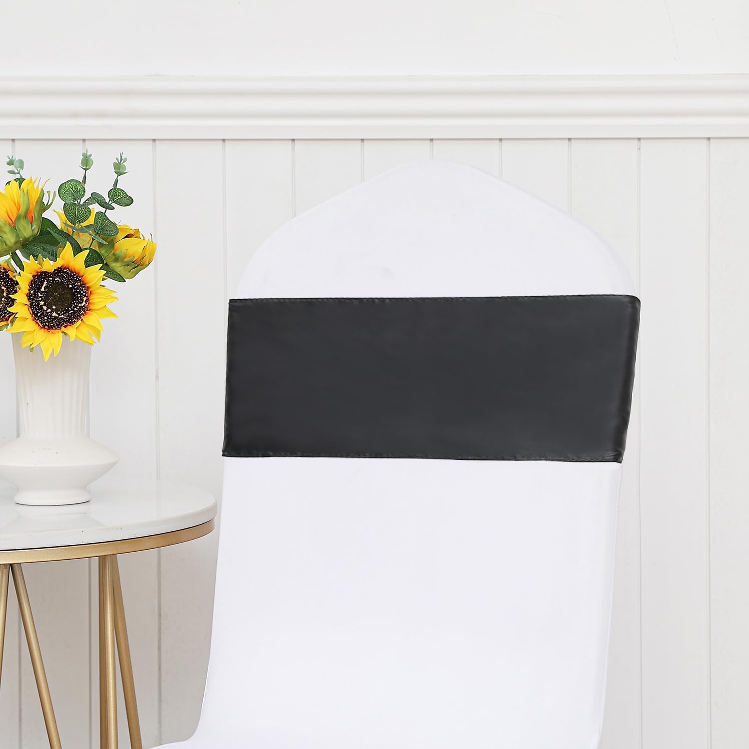 Putniu Fiocchi per sedie in raso, fasce in raso, fiocchi per coprisedia, decorazione per sedie, matrimoni, decorazioni per matrimoni, fascia per sedia, fiocco in raso (80, viola