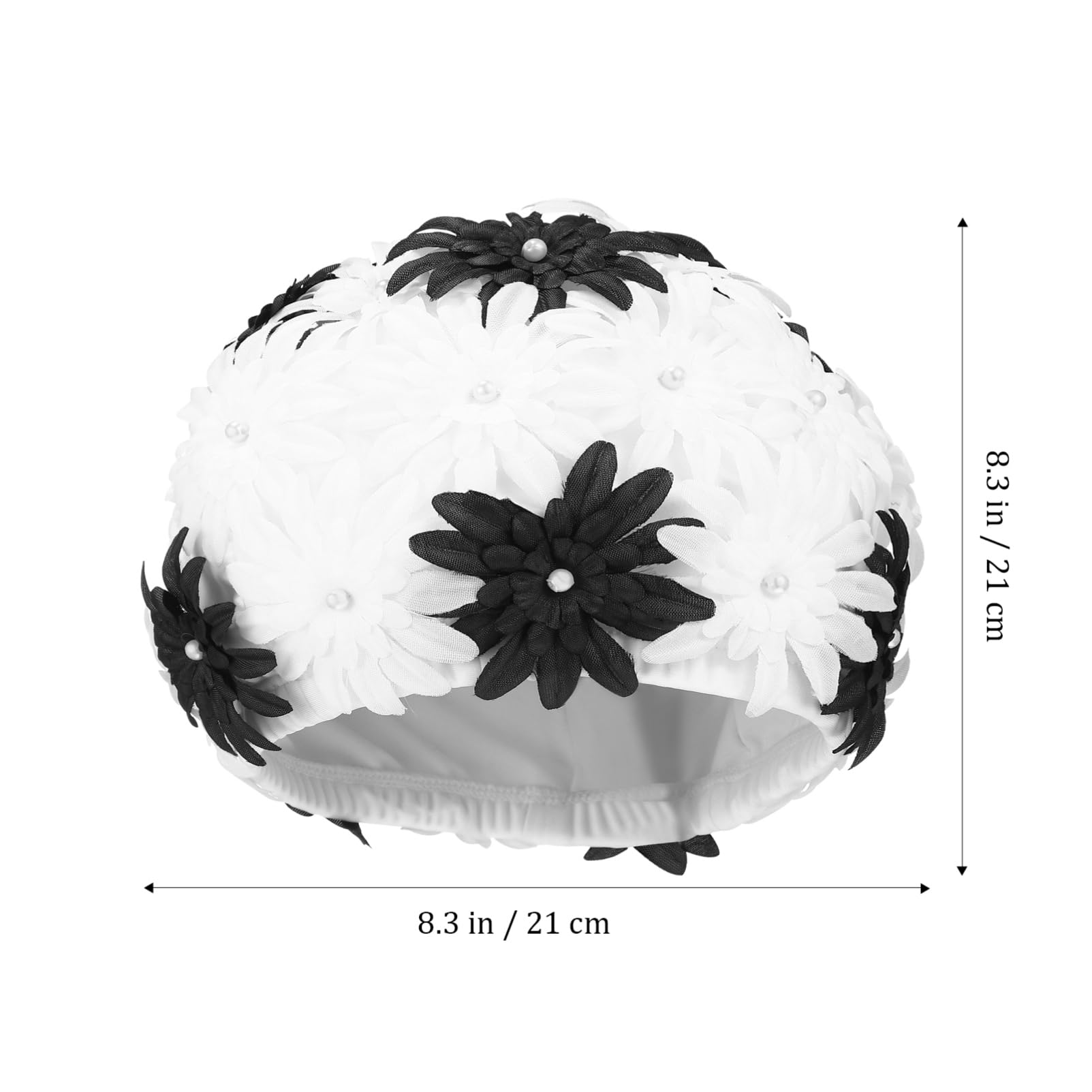 Gatuida Gorro De Baño con Flor De Exterior Gorros De Natacion para Mujer Cabello Floral Sombrero De Natación De Las Mujeres Perlas De Flores Las Flores Son De Nailon