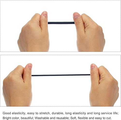 Vista 277 de PATIKIL Cuerda elástica elástica de 1/8 pulgadas, 11 yardas (0.118 in x 32.8 ft), color verde militar para manualidades, correas de gancho