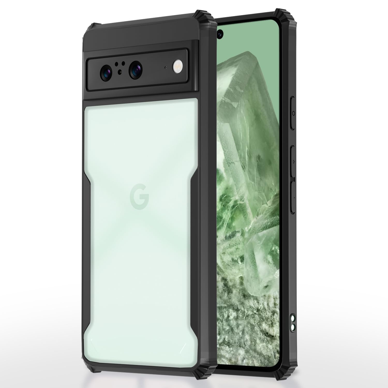 Pikkme Google Pixel 8 Back Cover | Crystal Clear Transparent Back | Ultra Hyrbid | Full Camera Protection | Raised Edge | Bumper Back Case (Black) (B0CWYS559T) Amazon Price History, Amazon Price Tracker