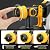 Paint Sprayer 1000W HVLP Electric Spray Paint Gun with 6 Copper Nozzles and 3 Spray Patterns 1200ML High Capacity Container for Furniture, Fences, Walls, Garage Doors (Yellow)