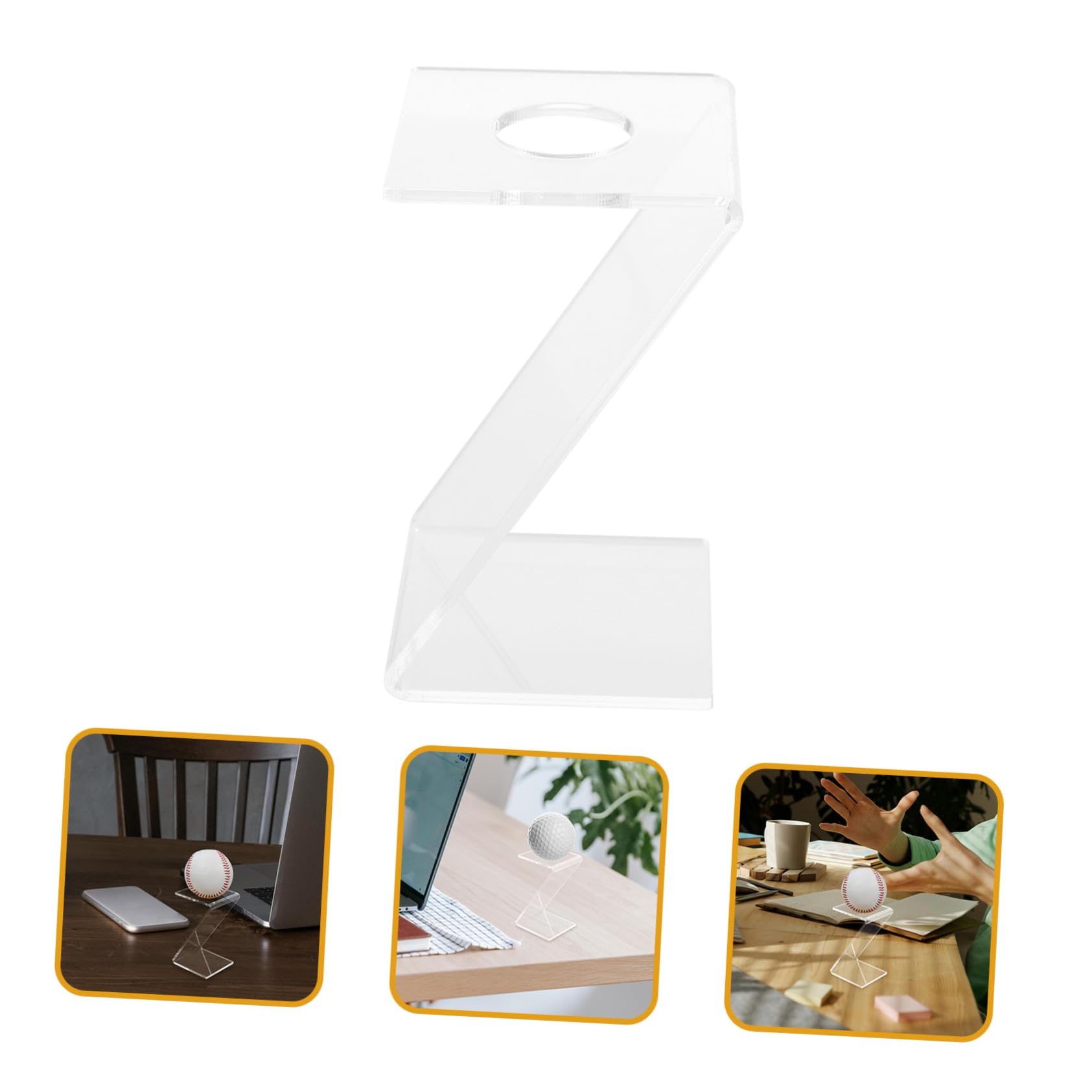 BESPORTBLE Baseball Display Stand Set 4pcs Acrylic Desktop Holders Tabletop Base Display Easy Assembly Decorative Golf Ball Rack