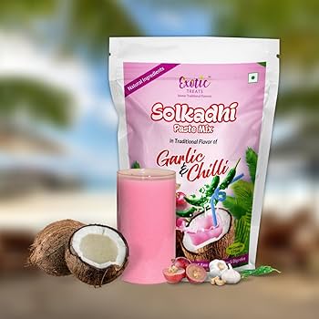 Solkadhi – Garlic & Chilli Flavor – Solkadhi Paste Mix By Exotic Treats |  Add water and serve | Make four glasses in 1 Pack : Amazon.in: Grocery & ...