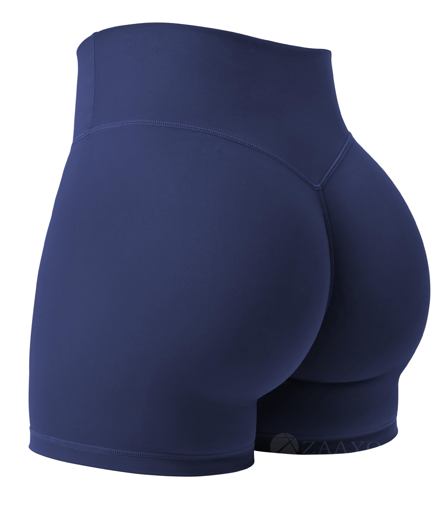 ZAAYO Damen Sport Shorts Hidden Scrunch Workout Auswirkungen Short 4.5 "Scrunch Butt Lifting Gym Short Nahtlose Booty Biker Shorts