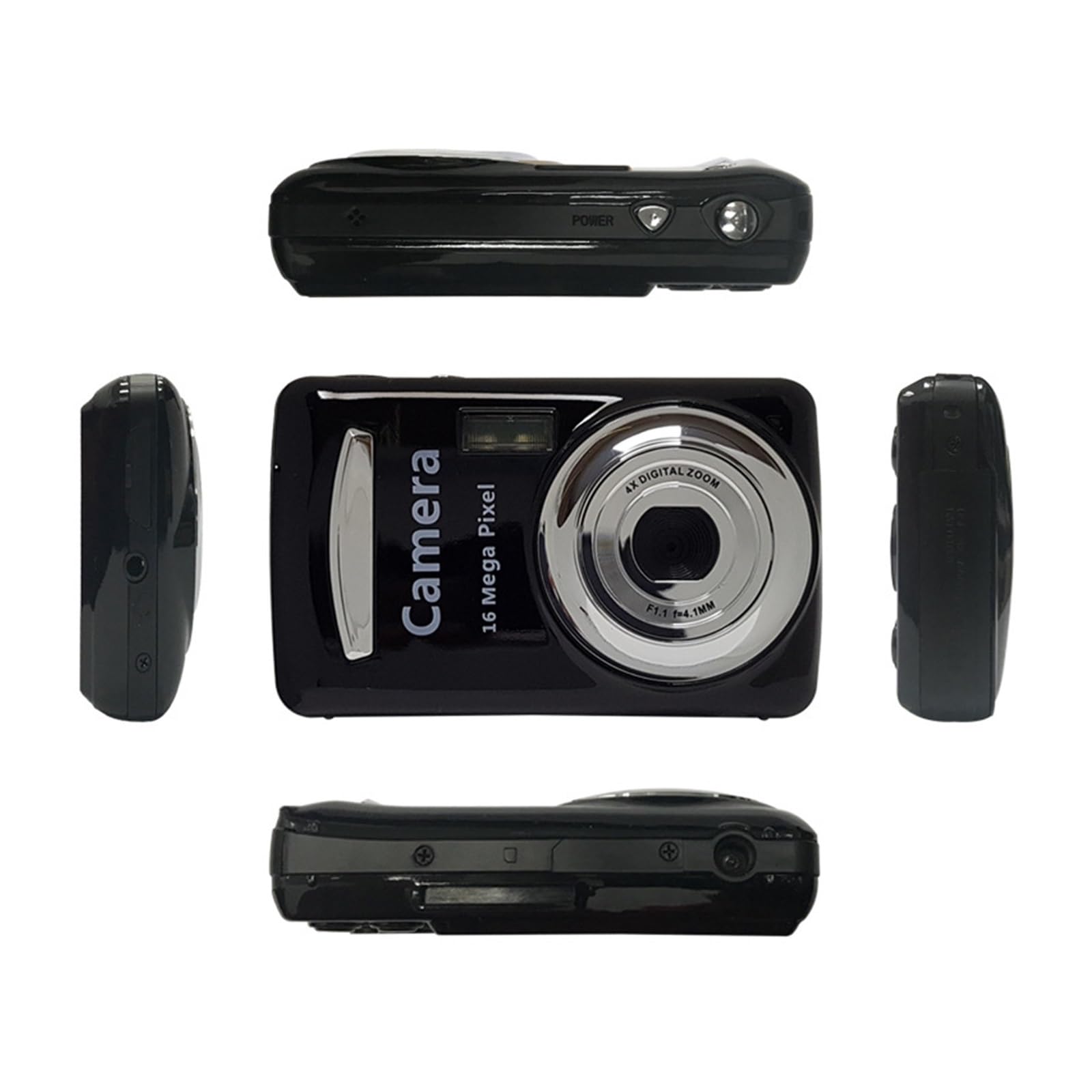 Cyfrowa Kamera Wideo HD 16 Megapikseli 2,4-calowy Ekran 720P Sucha Bateria Ultra Lekka Z łatwością Uchwyć Wspaniałe Chwile(Black)