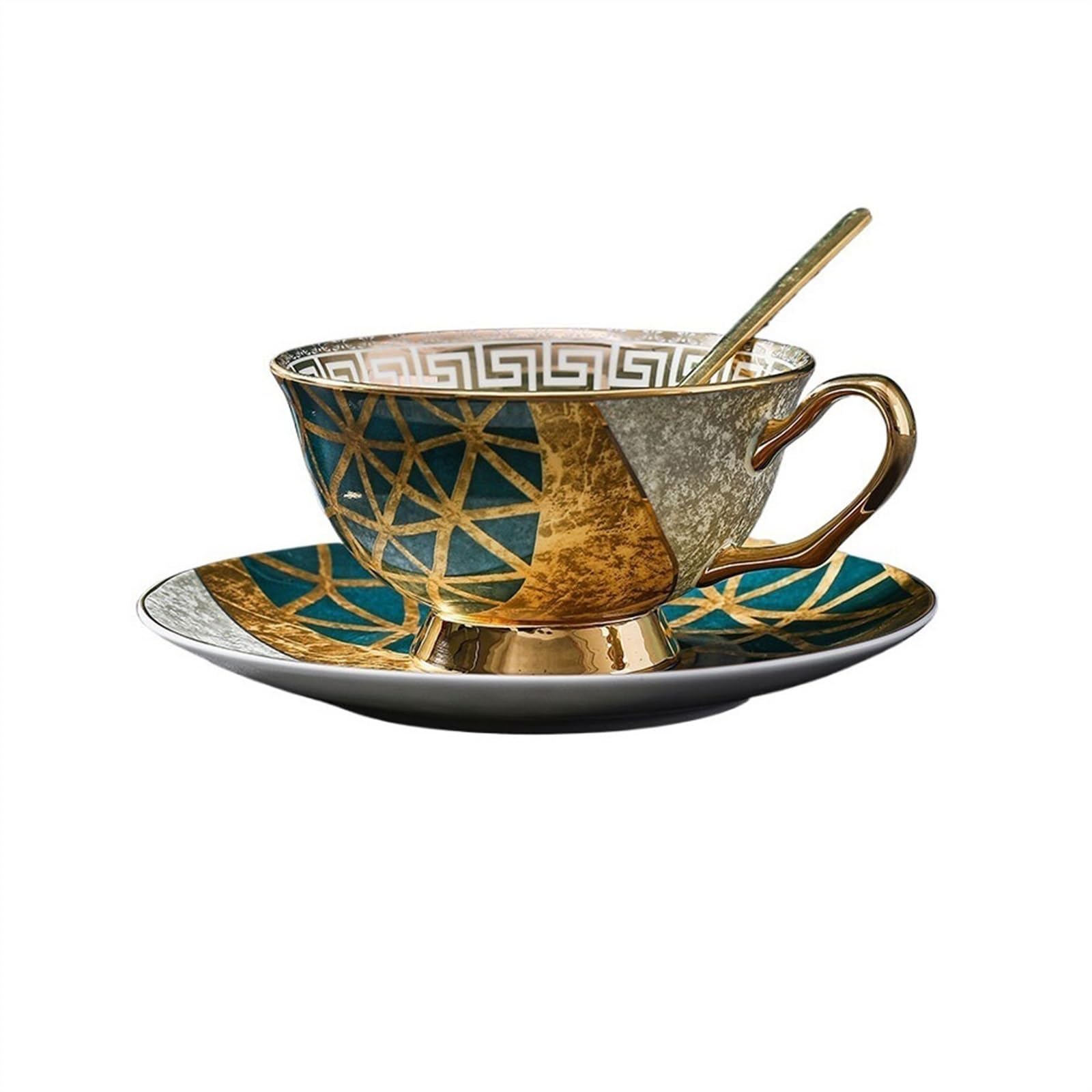 Tasse Tasses Service à thé de l'après-midi anglais exquis haute qualité, tasses avec cuillère, for le café, et au lait