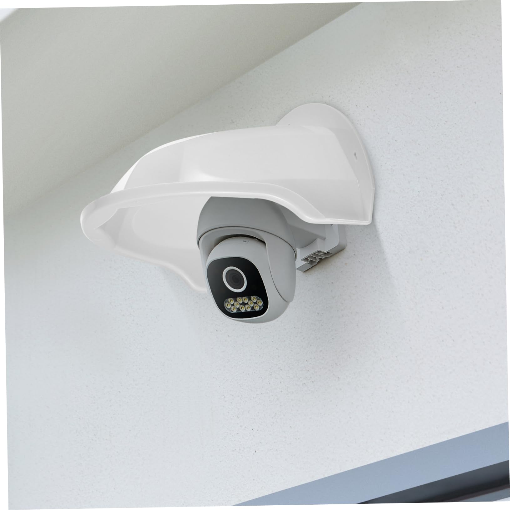 KOMBIUDA Boîtier de Caméra Extérieure Blanc en Abs, Protection Élégante et Simple la Pluie Saleté, Surveillance en Extérieur