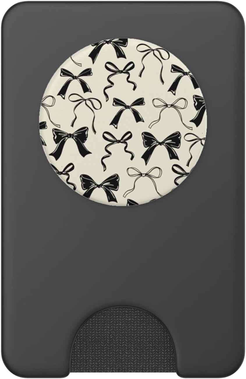 PopSockets Bow Phone Grip - Vintage Neutral Bows PopSockets PopWallet for MagSafe