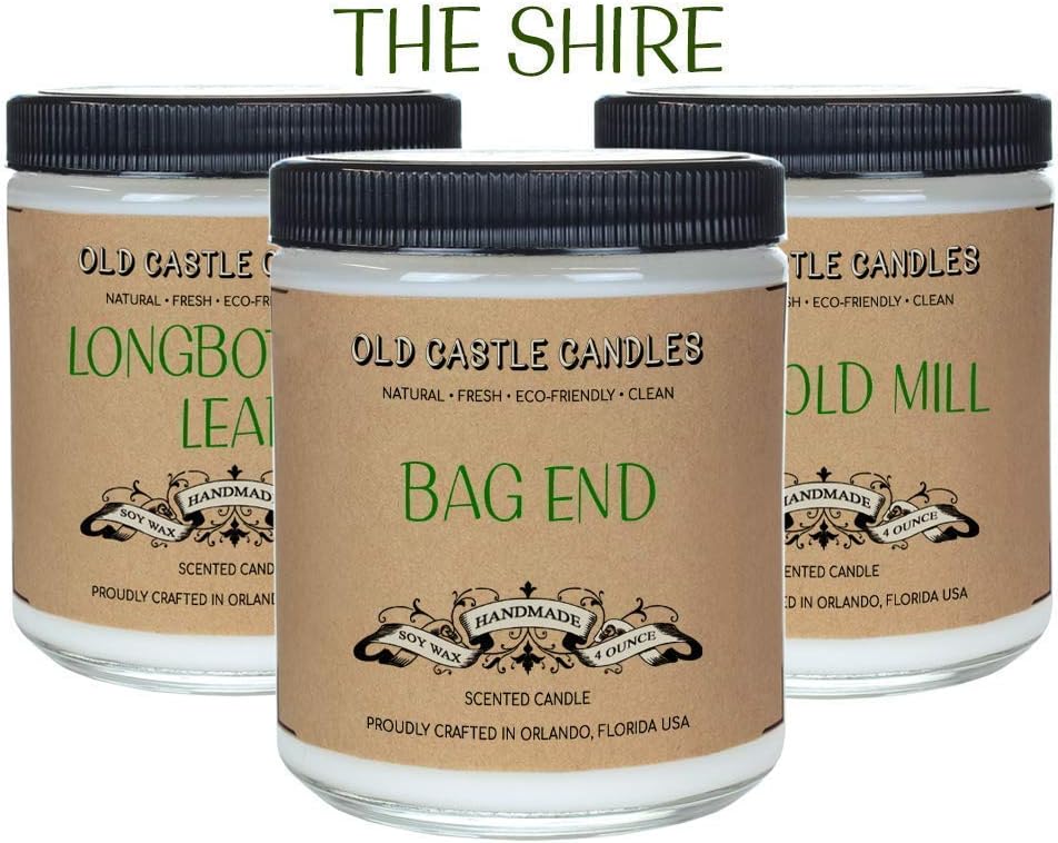 The Shire Candle Set Literary Gift - 3, 4 Ounce Soy Candles