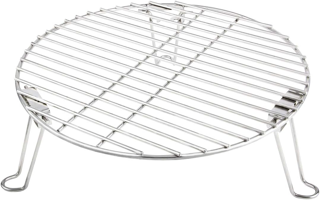 Grill Expander Rack Stack Rack Expansion Grilling Rack Stainless Steel Fit Large & XL Big Green Egg Weber Kettle 22 Inches Charcoal Grill Kamado Joe,18" or Bigger Diameter Grill