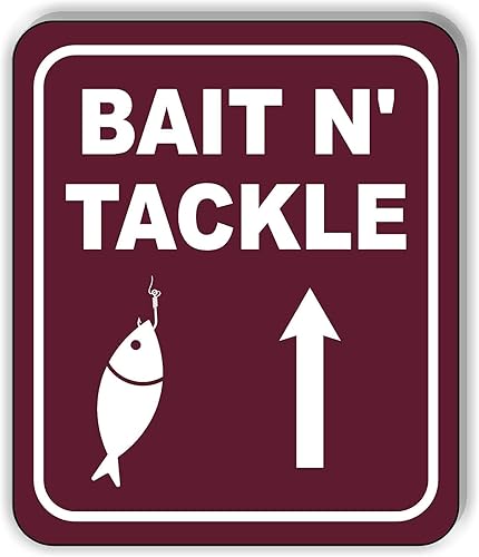 BAIT N TACKLE DIRECTIONAL UPWARDS ARROW CAMPING Aluminum Composite Outdoor Sign 15" x18" BAIT N TACKLE DIRECTIONAL UPWARDS ARROW CAMPING Aluminum Composite Outdoor Sign 15" x18"