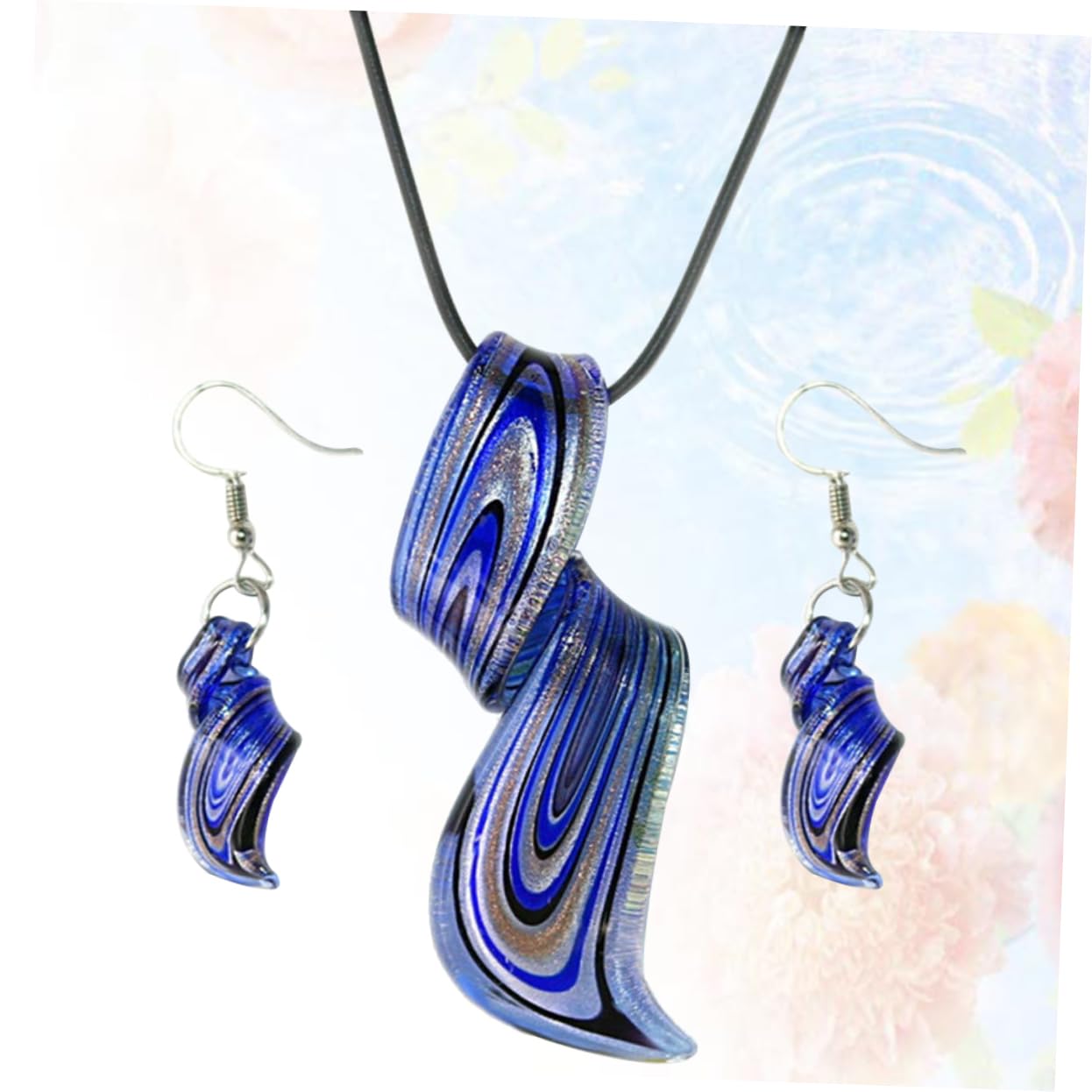 WBDWWTD Accessoires Halskette Ohrringe Ohrringe für Damen Accessoire Schmuck Halskette für Damen Schwarz