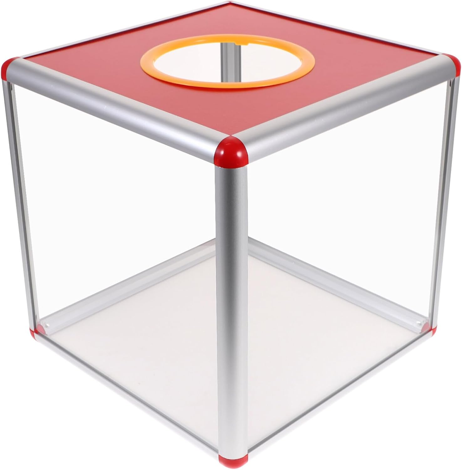 KALLORY Box Square Raffle Ball Game Box Multifunctional Storage Ticket Card Bonus Draw for Business Annual Meeting Fundraising Supplies