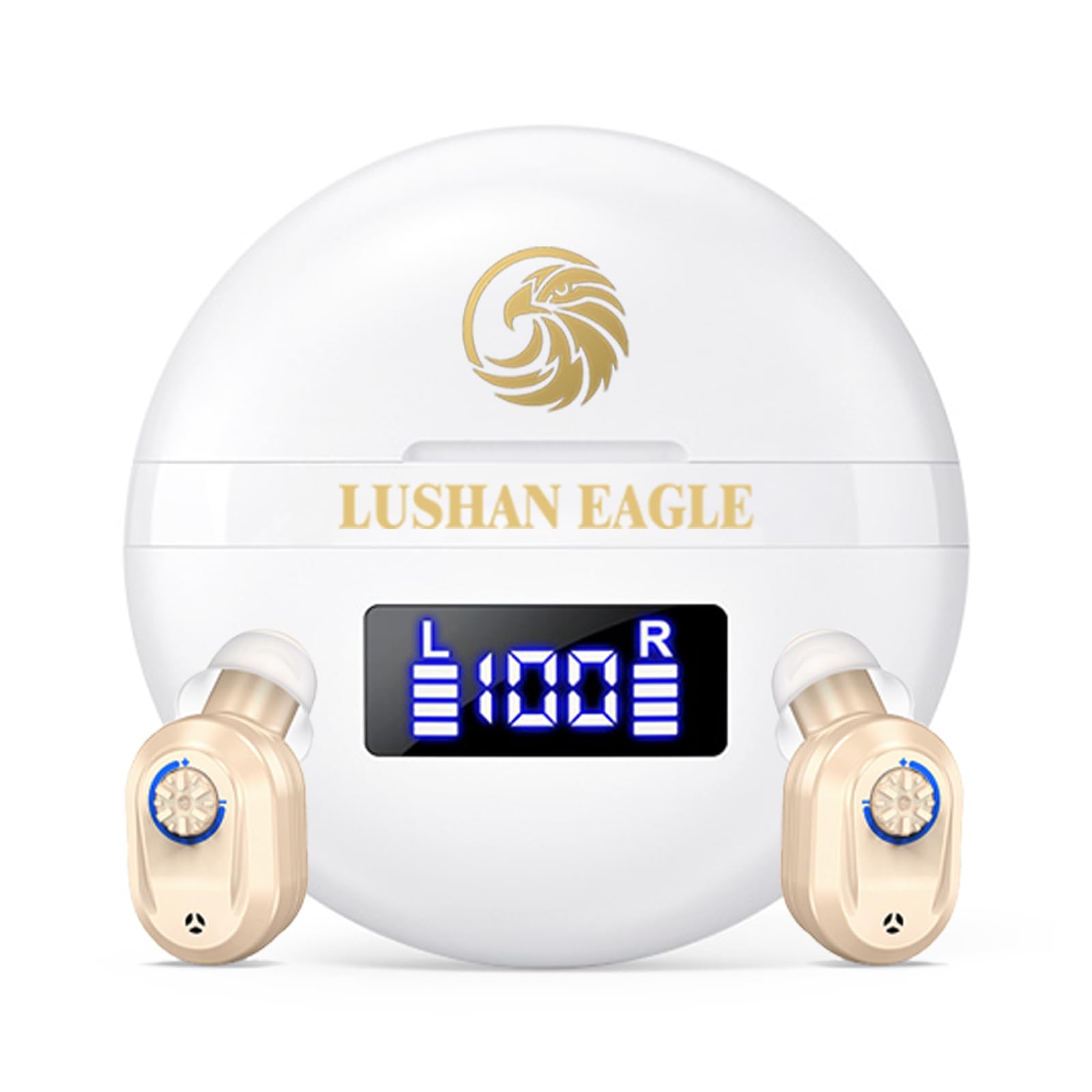 LUSHAN EAGLA Auriculares amplificados amplificador de sonido intrauditivo chip digital recargable (dos)
