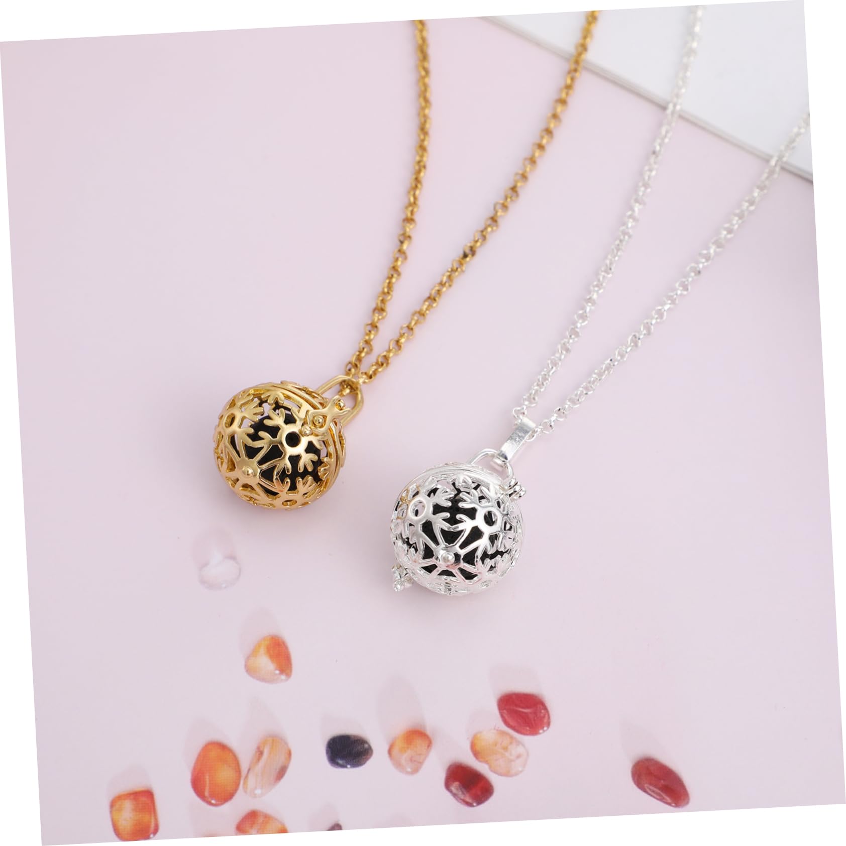 GALPADA collana per le donne collana girocollo collana diffusore di olio Pendente collana medaglione collana aromatica catena profumo Fragranza Collana di fragranze girocollo in pizzo
