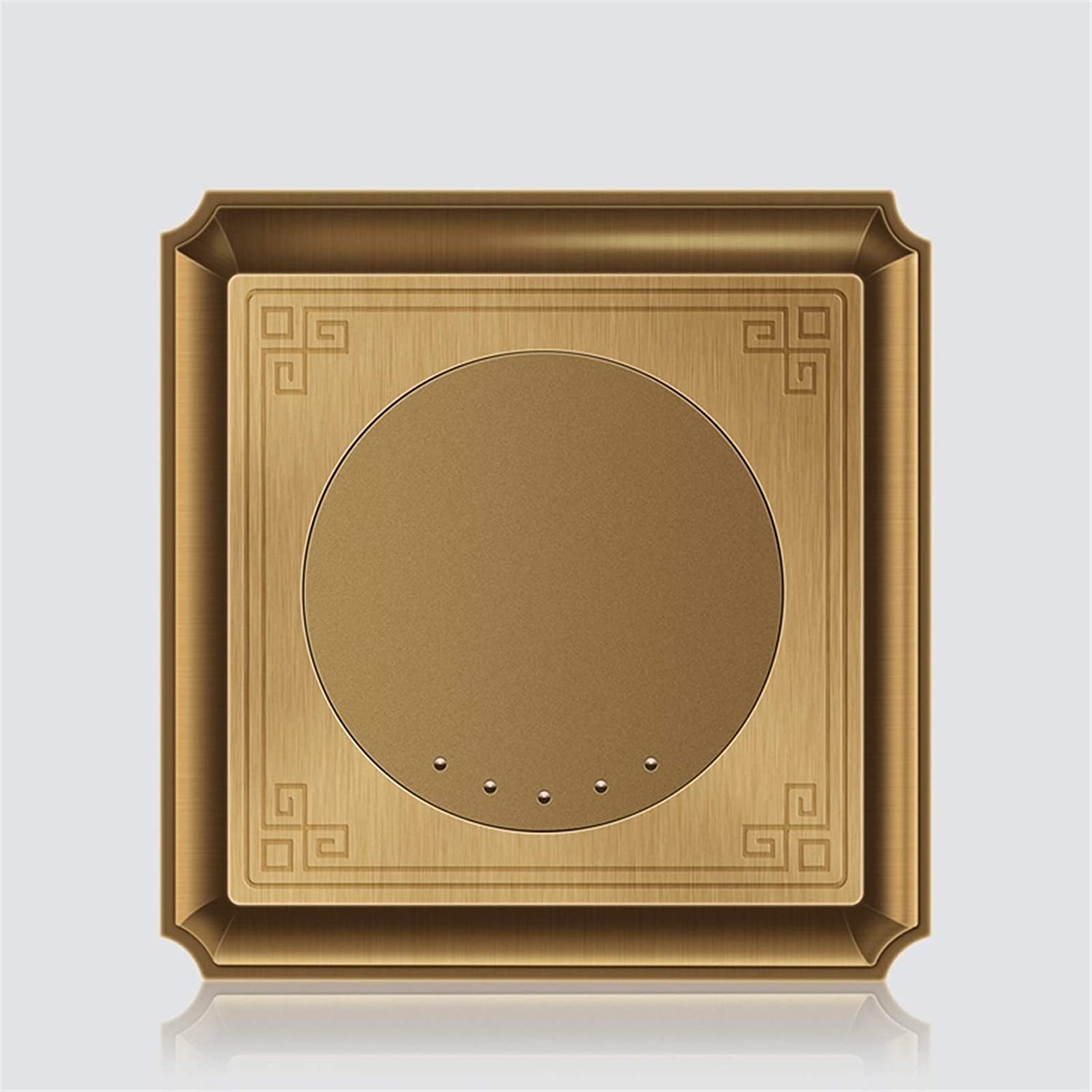 ZXKYZR8 Retro button switch copper brushed pure flat self-reset