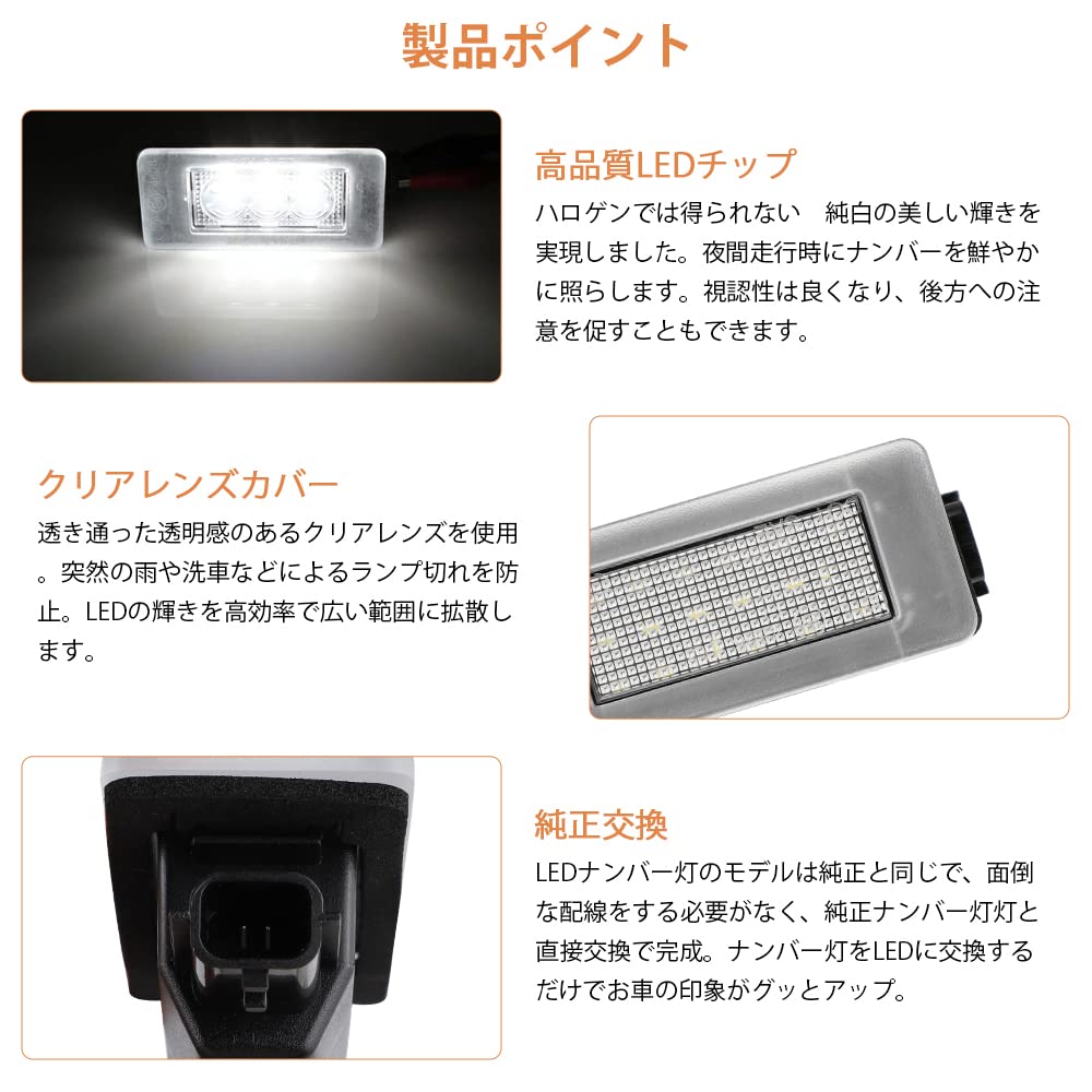 Amazon | Catland 日産 セレナ C27 前期 ナンバー灯 LED Nissan Serena