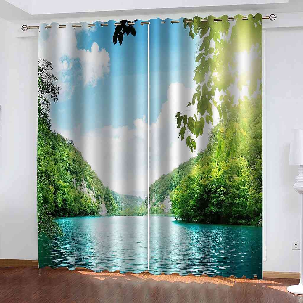 Rideau occultant anti froid et bruit rideaux à oeillets occultation totale 200x214 cm pour la nuit
