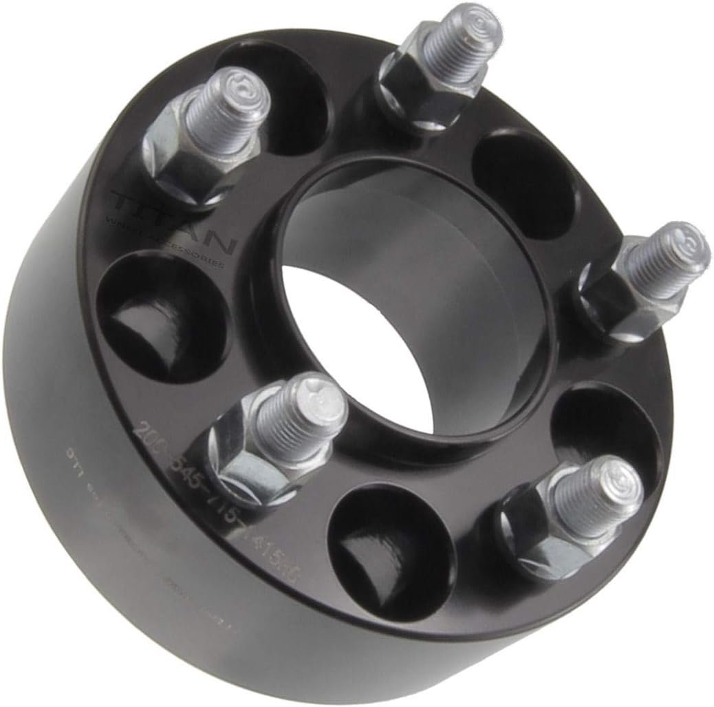 2" 5x4.5 Hubcentric Wheel Spacers - Fits Dodge Charger Challenger Magnum Fits Chrysler 300-2 Inch (50mm), 5x114.3, 71.5mm Hub, 14x1.5 Studs - Set of 4 - Black - Image 3