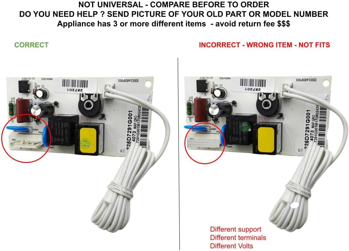 225D7291G001 CKD91G001X compatible with Mabe Refrigerator Control PCB Inverter Board Circuit Board fits old number 225D7291G001