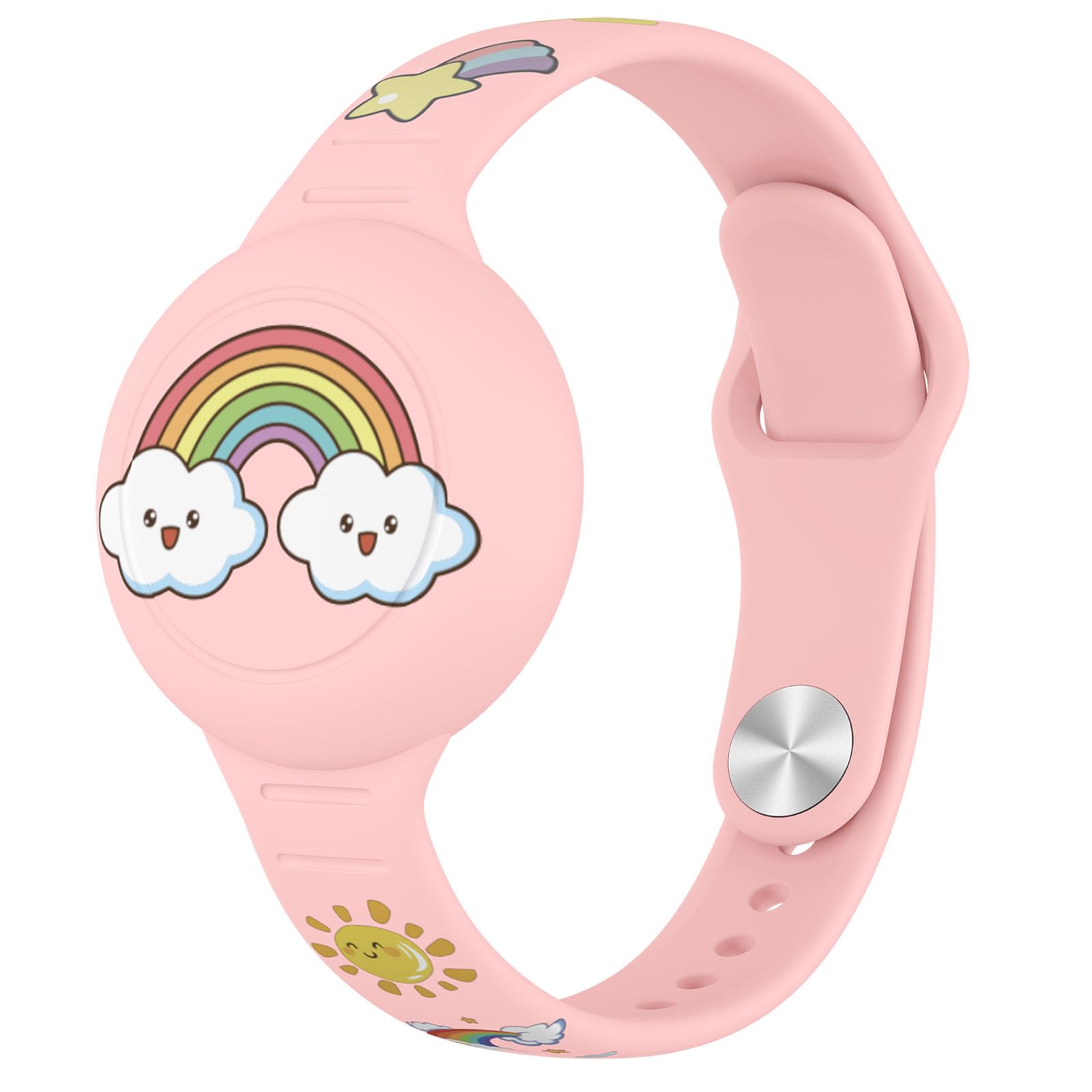 Kids Watchband Compatible with Apple Airtag, Silicone Bracelet Protective Case for AirTag, Anti-Lost Adjustable Wristband for Air Tags, GPS Wristlet Protective Cover for Child/Toddlers — view 9