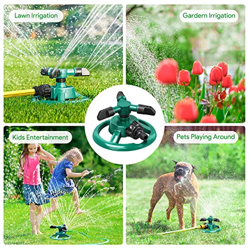 Goldflower Garden Sprinkler, Adjustable 360 Degree Rotation Lawn Sprinkler, Large Area Coverage, Multipurpose Yard Sprinklers For Plant Irrigation And Kids Playing #TOP3